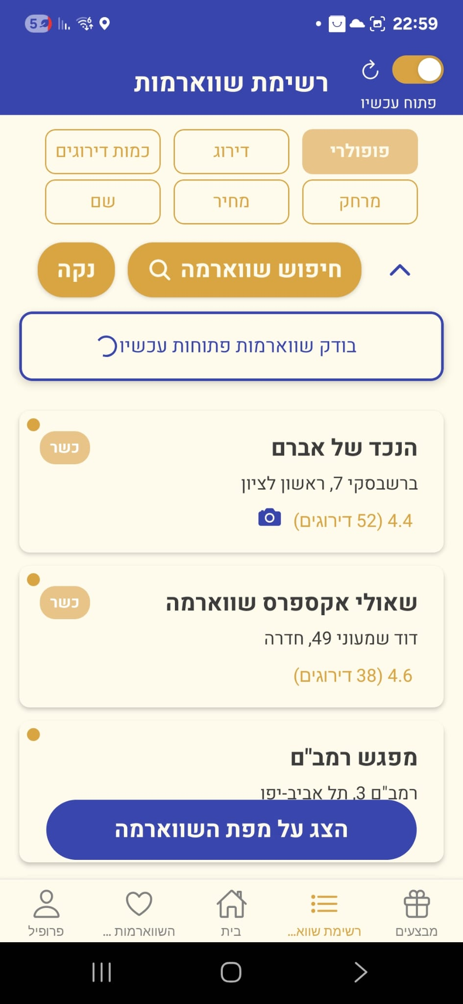 רשימת שווארמות